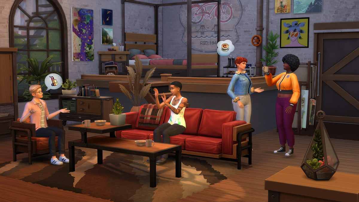 The Sims 4 Industrial Loft Kit Origin – herní záběr (1)