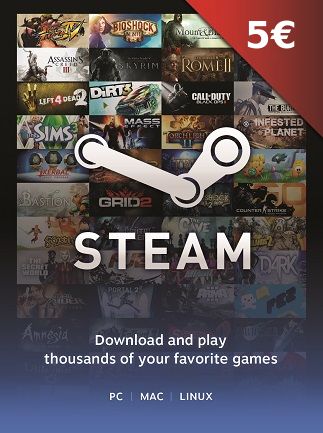 Steam Gift Card 5 EUR - Steam Kľúč