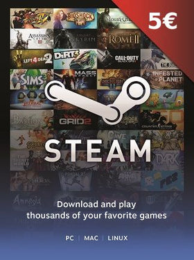 Steam Gift Card 5 EUR - Steam Kľúč