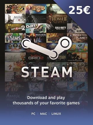 Steam Gift Card 25 EUR - Steam Klíč