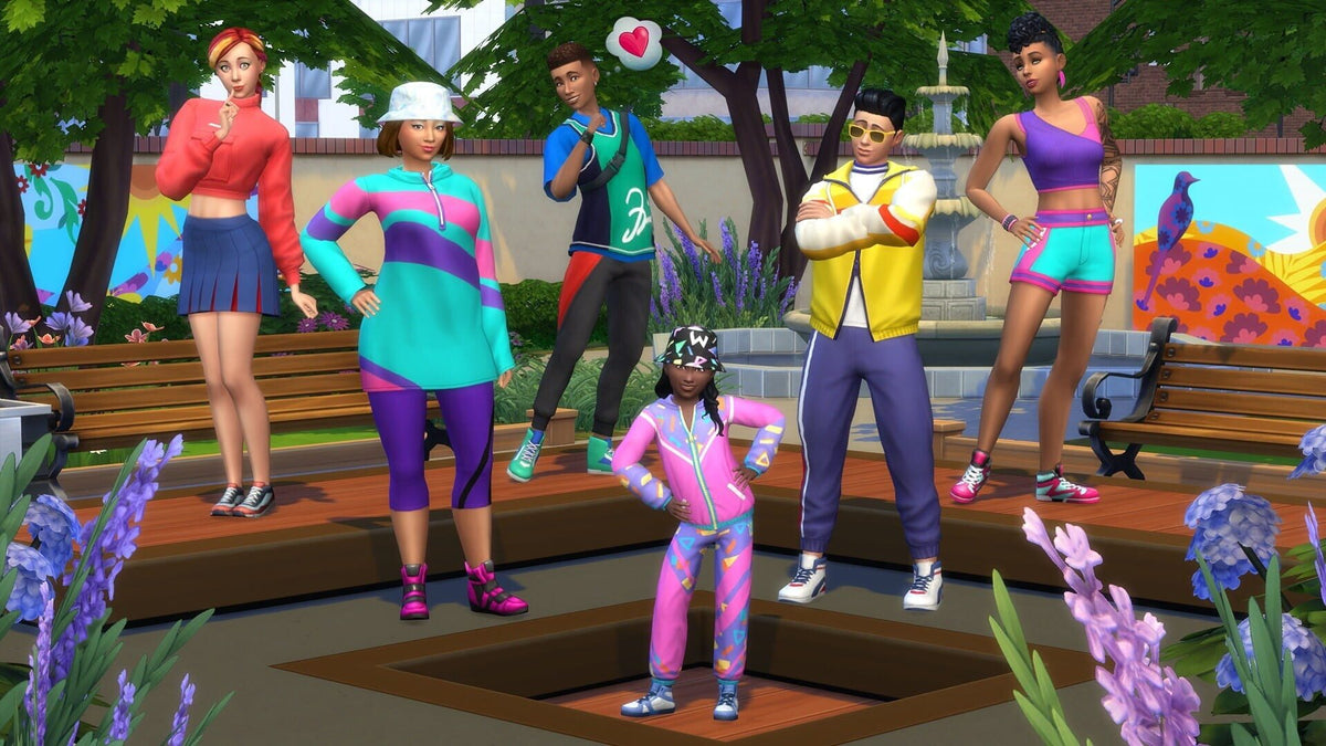 The Sims 4 Throwback Fit Kit (PC) - Origin Klíč – herní záběr (1)